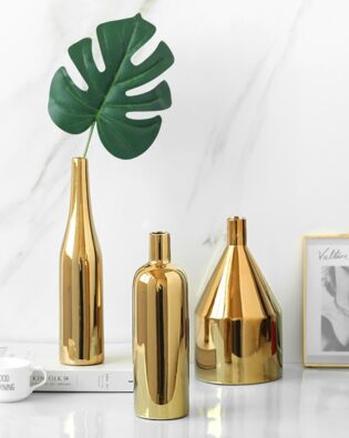 Modern Gold Ceramic Vase